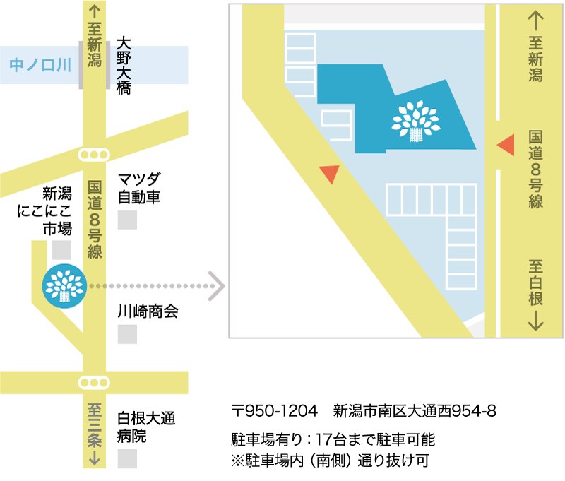 大通どうぶつ病院_地図_新潟市南区大通西954-8